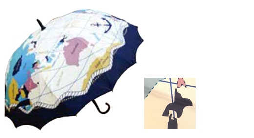 レディース傘マリン地図